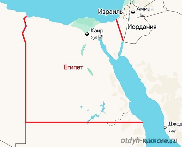 Египет на карте