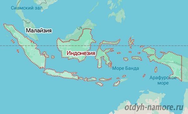 Индонезия на карте